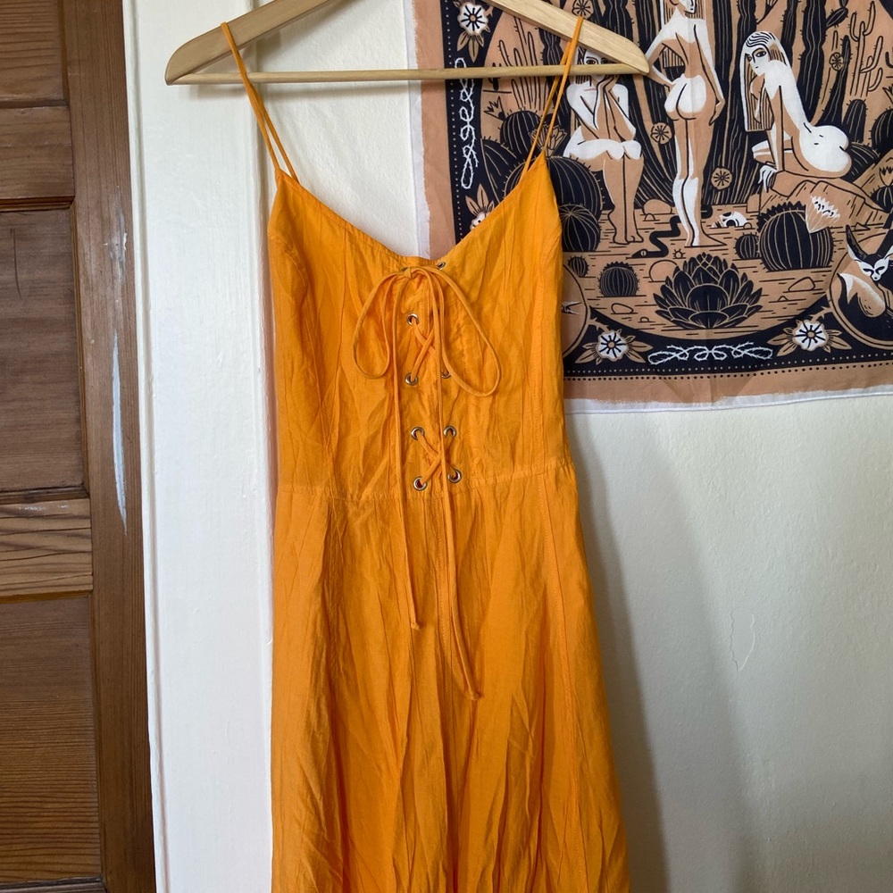 Bright Orange Maeve midi sundress